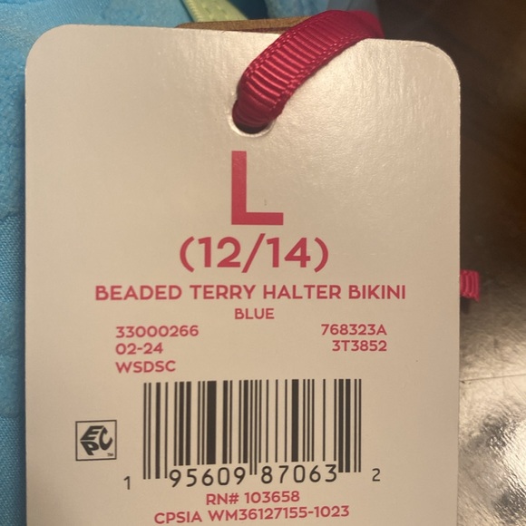 Justice Girls Beaded Terry Halter 2Piece NWT - Picture 5 of 5